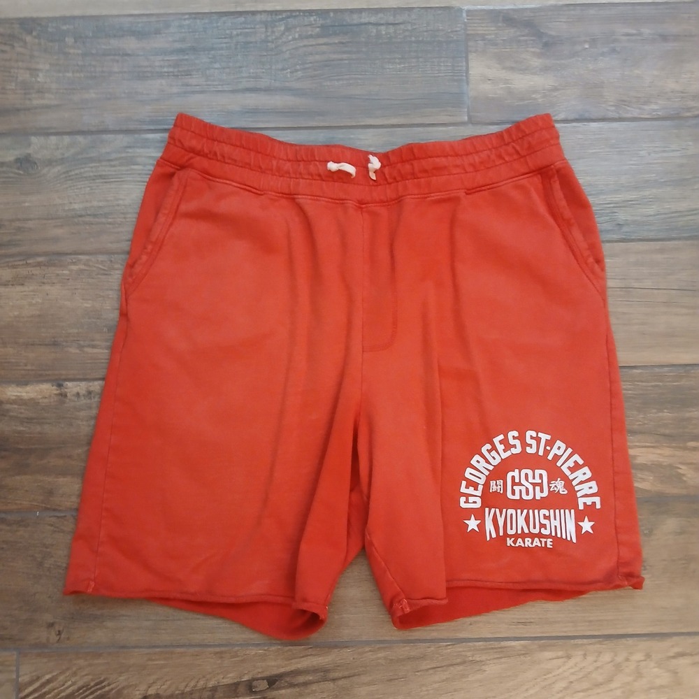 Roots of Fight Short Mens XXXL Red Georges St-Pierre Kyokushin Karate MMA Cotton